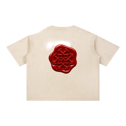 HEEM™ Stamped Snow Wash Boxy Tee