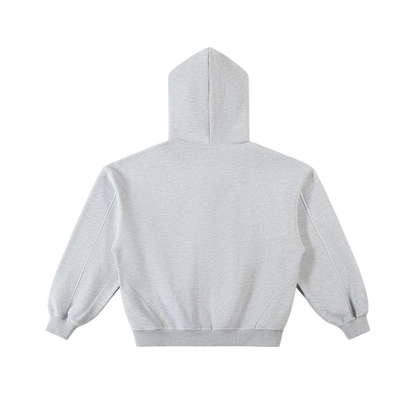 HEEM™ Contrast-Stitched Boxy Zip Hoodie